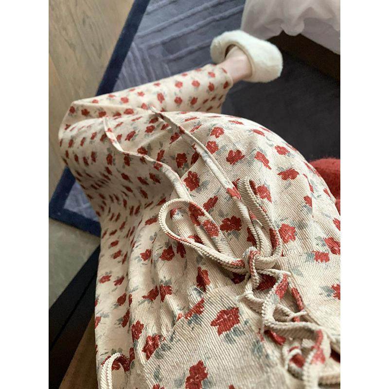 法式小清新碎花绑绳裙春款甜美温柔风通勤显瘦A字裙,女装/女士精品,大码套装,淘宝优惠券,粉丝福利购,淘宝优惠卷