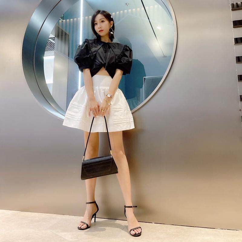 法式收腰公主甜美风松紧蛋糕蓬蓬裙白色女蛋糕百褶花苞,女装/女士精品,半身裙,淘宝优惠券,粉丝福利购,淘宝优惠卷