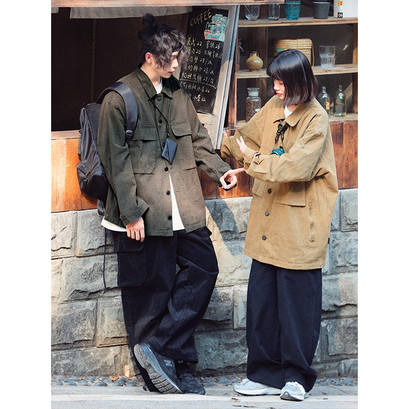 水曜日定休 日系街头做旧工装男女宽松拉多口袋春秋,男装,夹克,淘宝优惠券,粉丝福利购,淘宝优惠卷