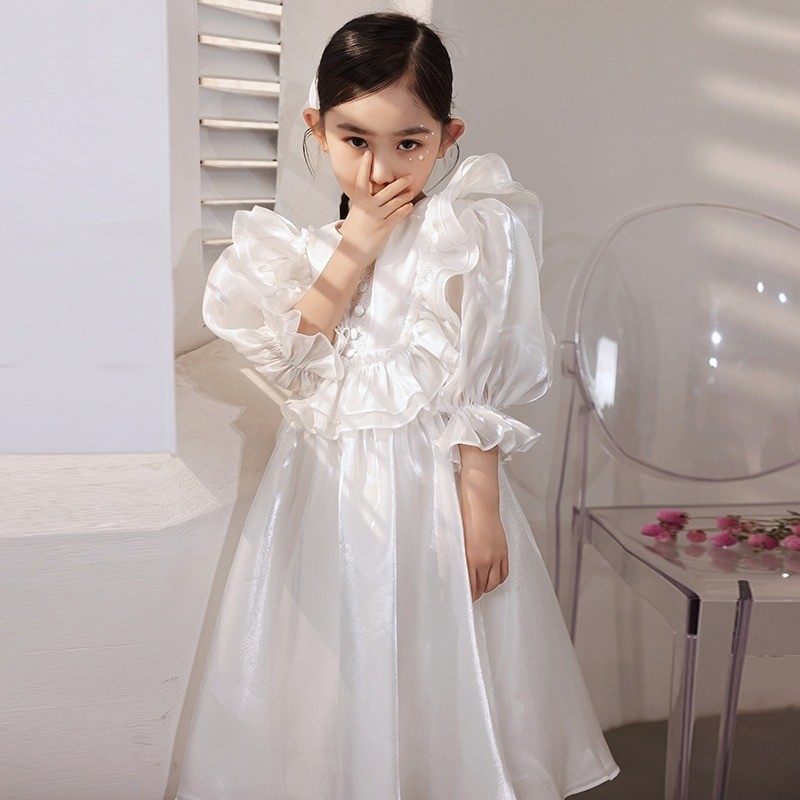 小女孩超仙2025新款洋气白色蓬蓬裙高档生日花童,女装/女士精品,礼服/晚装,淘宝优惠券,粉丝福利购,淘宝优惠卷