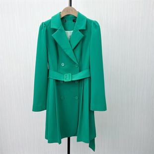 休闲小众中长款 欧 裙女时尚 新品 大衣023 2024春装