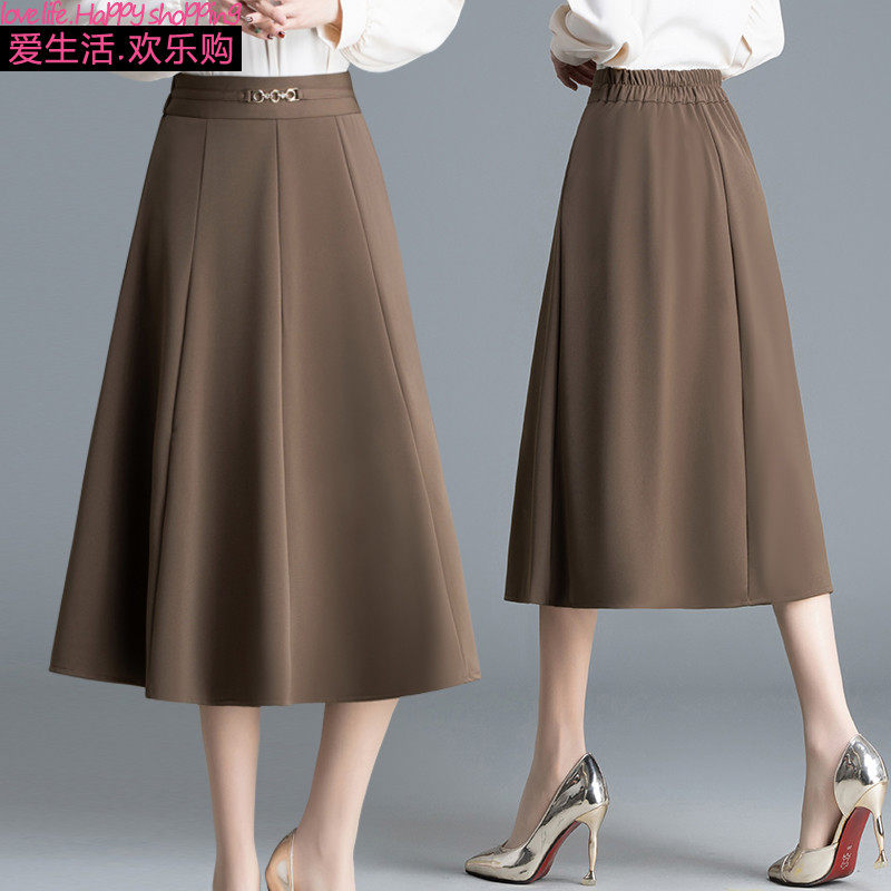 时尚妈妈洋气女中长款2025春款百搭显瘦减龄a字裙,女装/女士精品,半身裙,淘宝优惠券,粉丝福利购,淘宝优惠卷