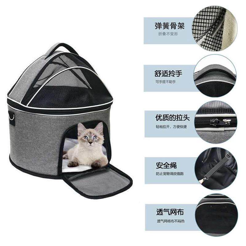 外出旅行猫咪背包便携可拆卸宠物背包新款猫狗窝带防蚊虫蚊帐透气