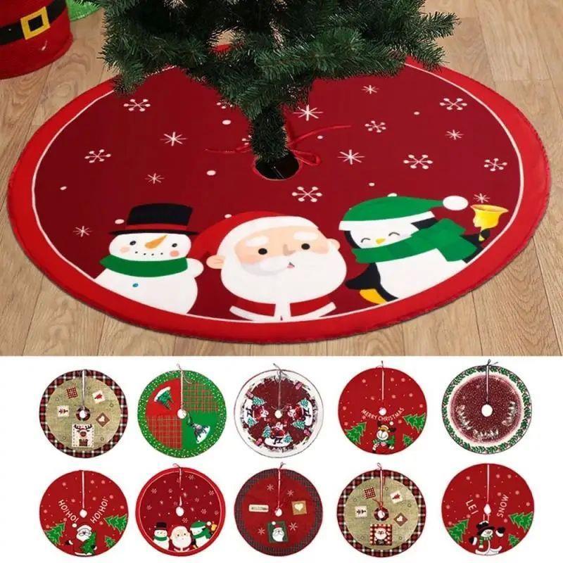 62CM Cartoon Christmas Tree Skirt Crafts Tree Surround Base