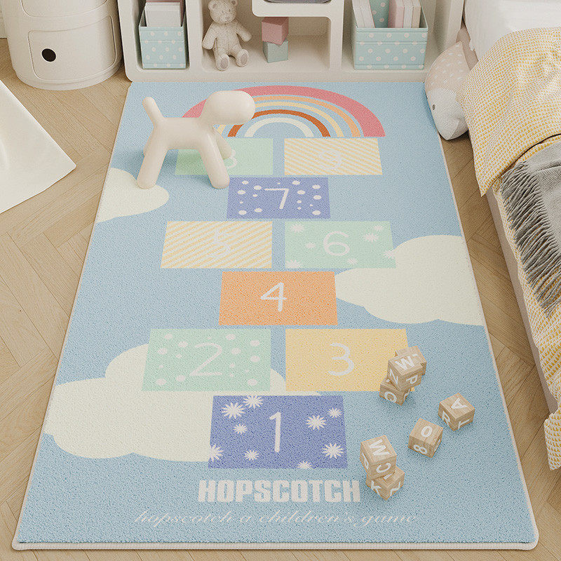 儿童地毯卧室床边毯卡通跳房子客厅阅读区房间冬天可机洗爬行地垫,居家布艺,地毯,淘宝优惠券,粉丝福利购,淘宝优惠卷