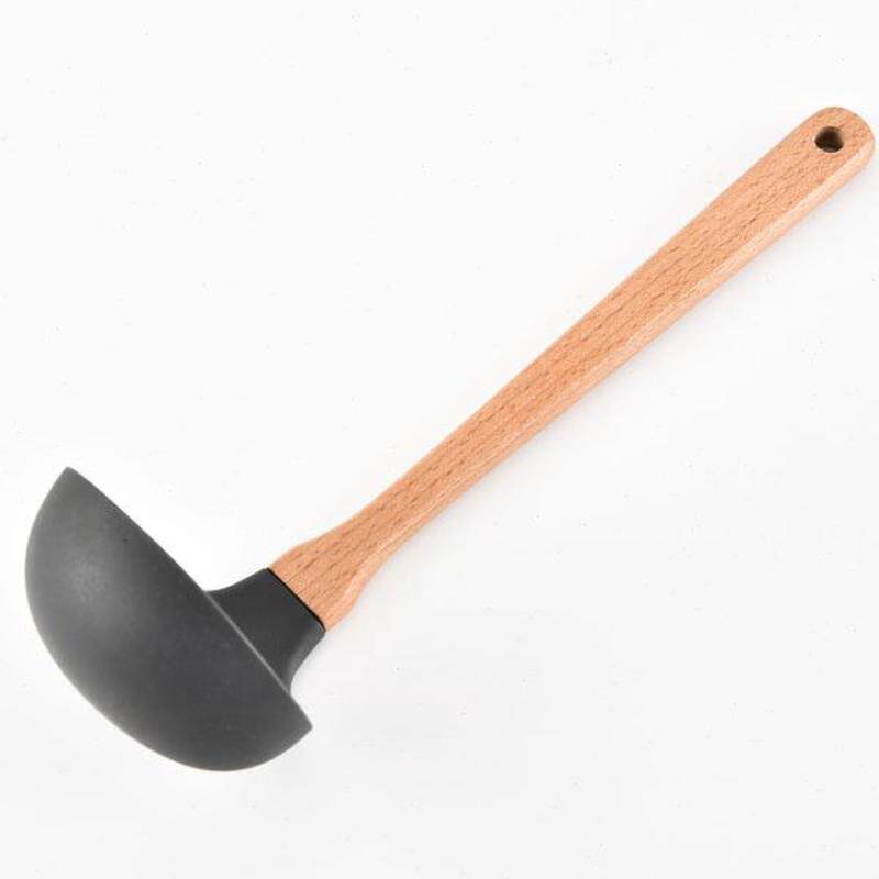 硅胶厨具八件套 厨房烹饪勺铲套装 榉木柄硅胶锅铲套装厂