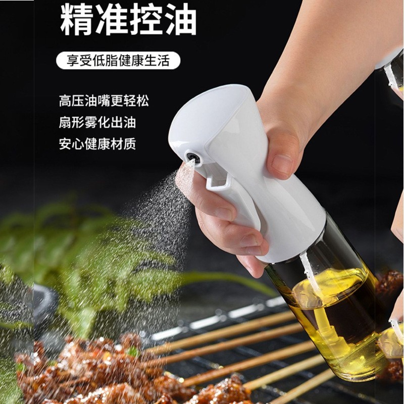 亚马逊热销烧烤喷油瓶 创意厨房油壶按压式玻璃控油雾化 喷油瓶