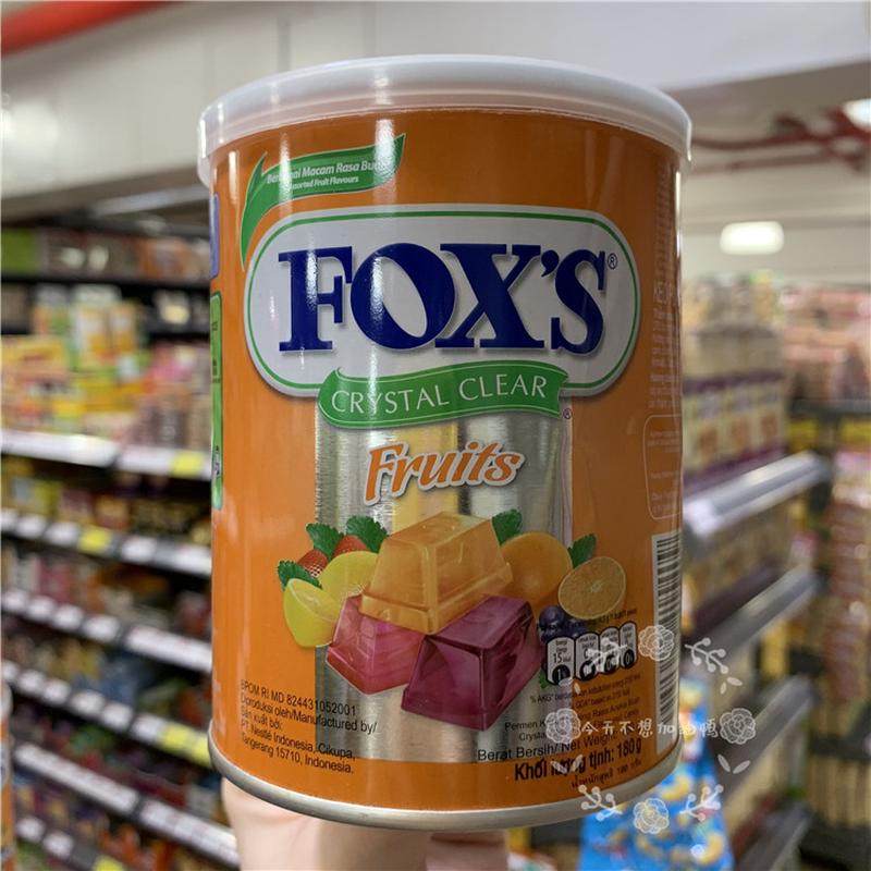 香港代购 港版fox's霍士什果糖/杂莓糖水晶糖硬糖铁罐装180g