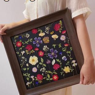 画框摆件挂墙亚克力实木相框摆台8寸定制干花压花成品diy