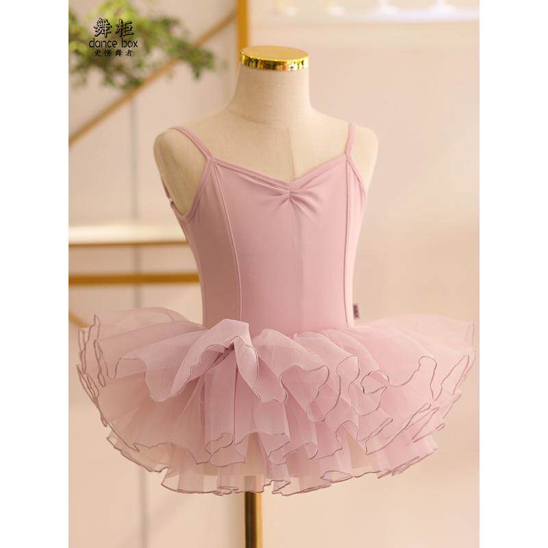 新款夏季粉色冰丝锦纶女儿童舞蹈服芭蕾服体操服中国舞民族舞