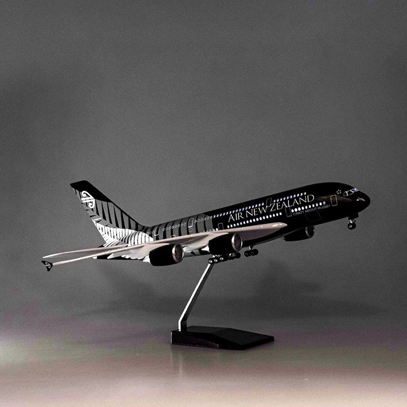 新西兰航空1:160仿真静态飞机模型摆件46cm空客机A380航模原型机