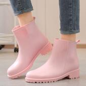 女时尚 雨靴夏季 款 软底雨鞋 外穿可爱防滑短款 水鞋 防水大人短筒胶鞋