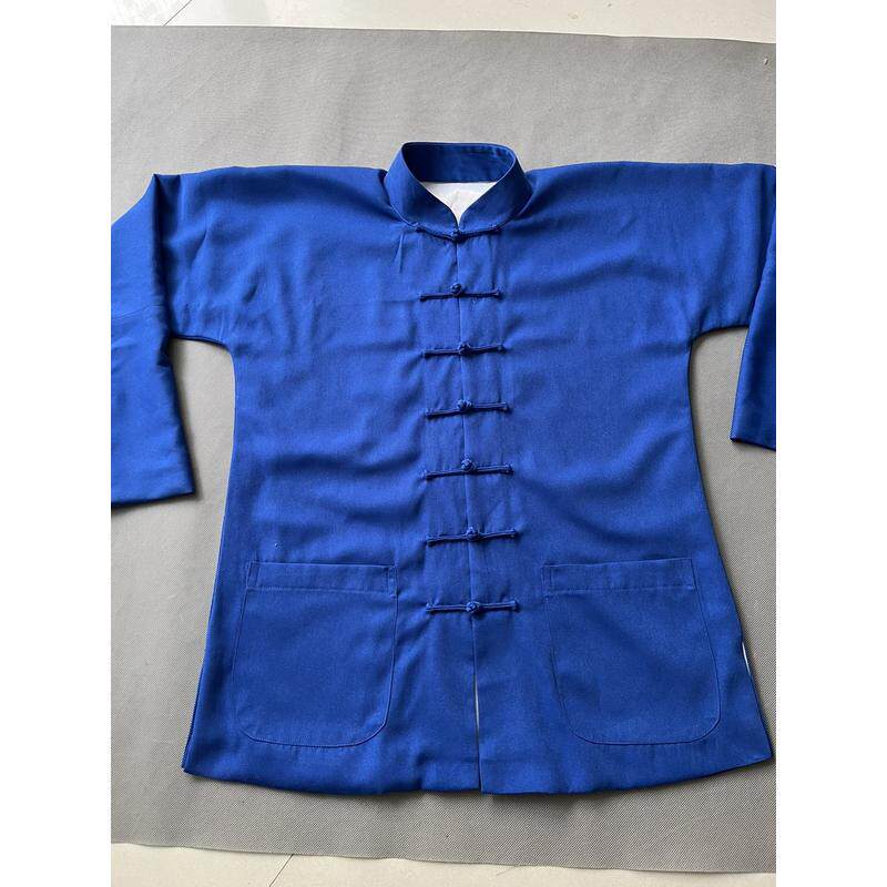 春秋新款男老式传统服装连肩袖手工盘扣卡丹皇居士禅修定