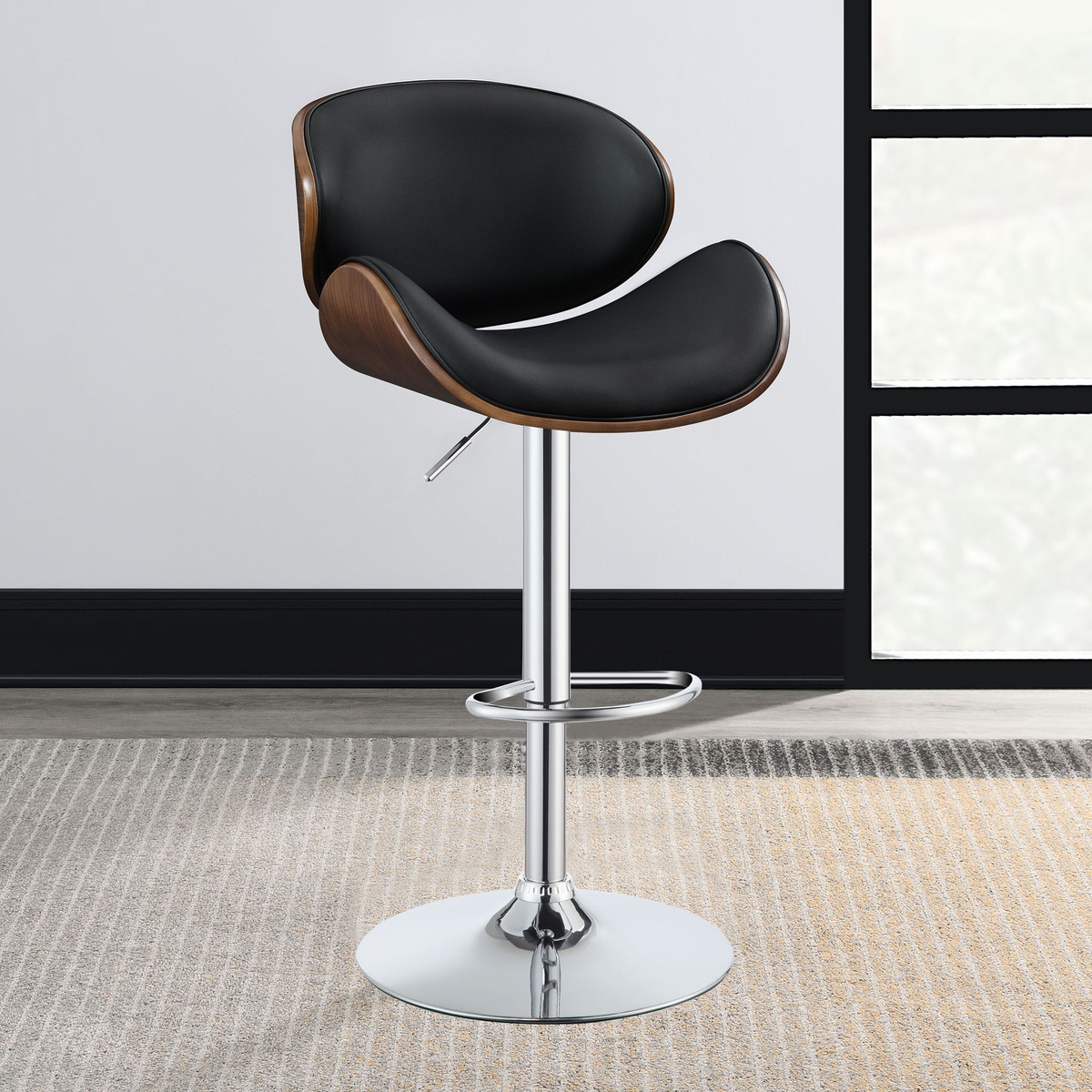 轻奢实木吧椅家用高脚椅北欧吧台凳岛台设计师款现代简约旋转椅子