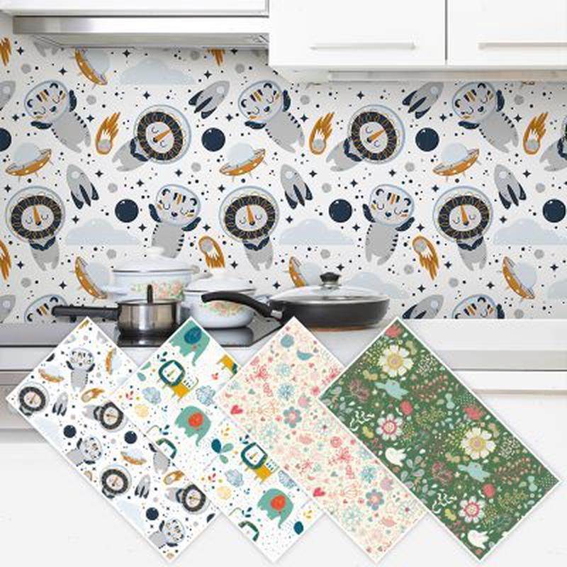 家用厨房贴纸防水防油墙纸自粘温馨卧室墙面装饰瓷砖贴纸防滑地贴,家居饰品,软装墙贴,淘宝优惠券,粉丝福利购,淘宝优惠卷