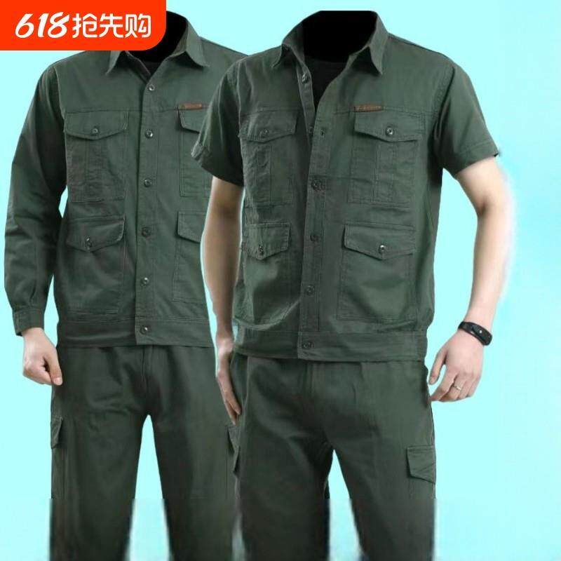 棉工作服套装男焊工耐磨劳保服工地工装薄款上班车间迷彩工人厂家
