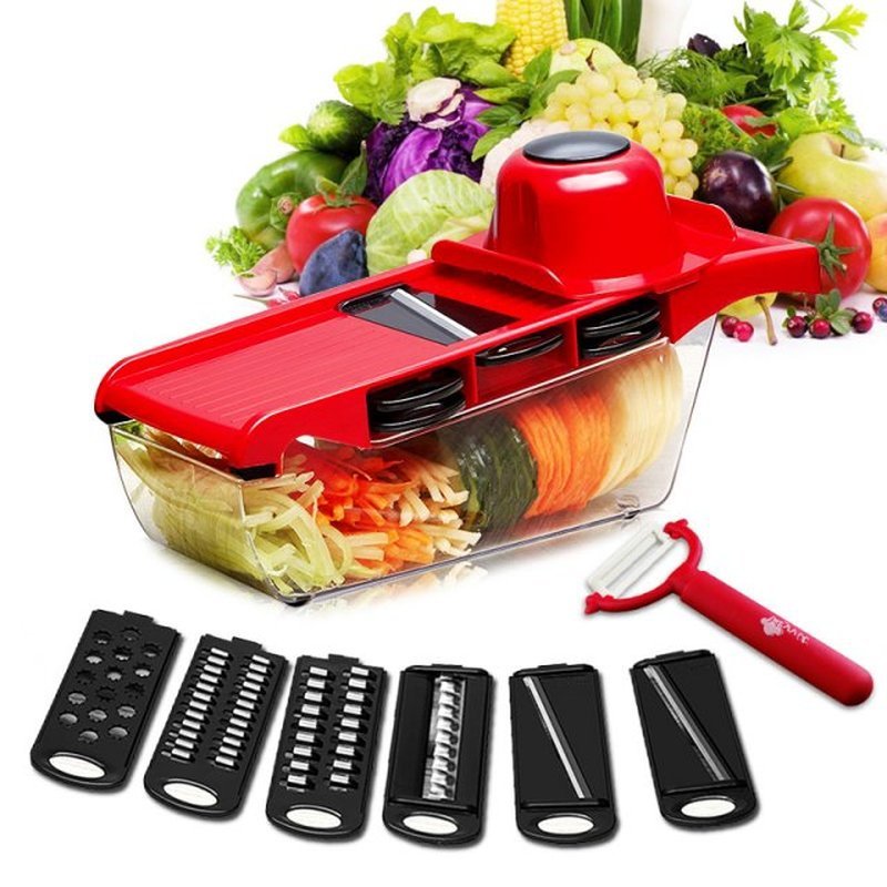 Vegetable Cutter with Steel Blade Mandoline Slicer Potato Pe