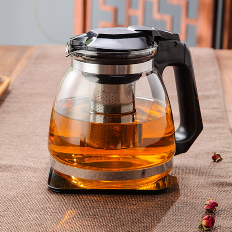 茶壶耐高温加厚玻璃不锈钢过滤泡茶壶茶吧机专用茶具套装大容量