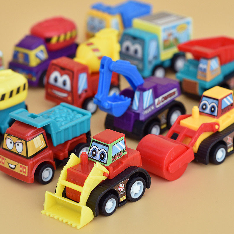 儿童男孩玩具工程车全套水泥搅拌车挖掘机迷你车翻斗车叉车3岁4岁