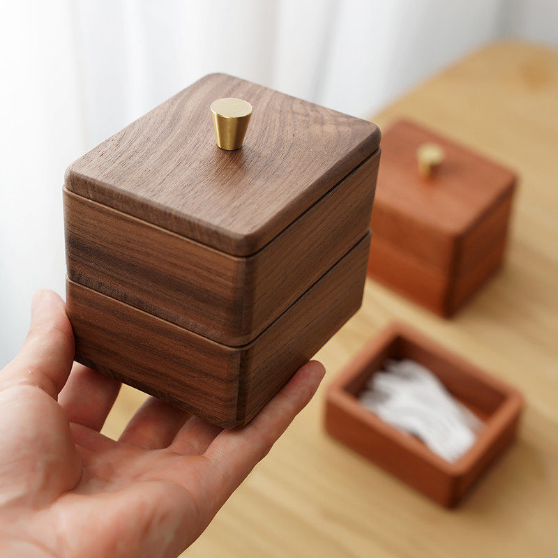 实木牙线盒收纳盒家用高档牙签棉签盒首饰耳环盒新年礼物,家居饰品,饰品盒,淘宝优惠券,粉丝福利购,淘宝优惠卷