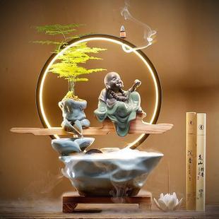 流水摆件办公室招财循环水喷泉居玄关客厅桌面开业乔迁礼品