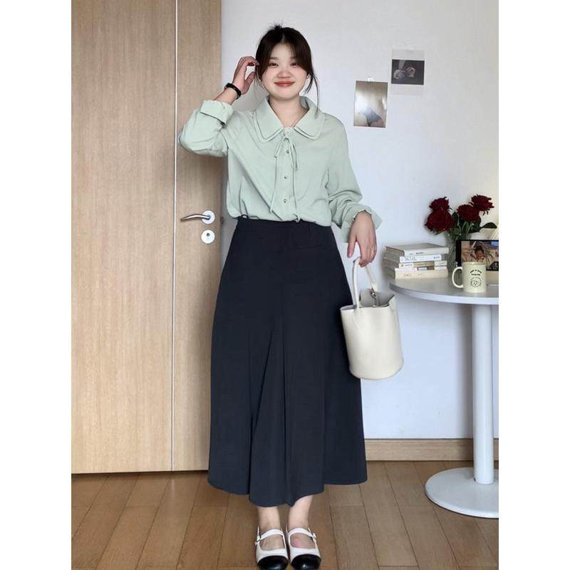 微胖的喵喵 大码梨形mm春季通勤显瘦长款半身子 1932,女装/女士精品,大码半身裙,淘宝优惠券,粉丝福利购,淘宝优惠卷