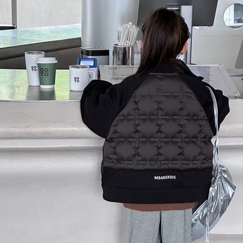 反季儿童羽绒服90绒内胆男童棒球服韩版小童大童冬装