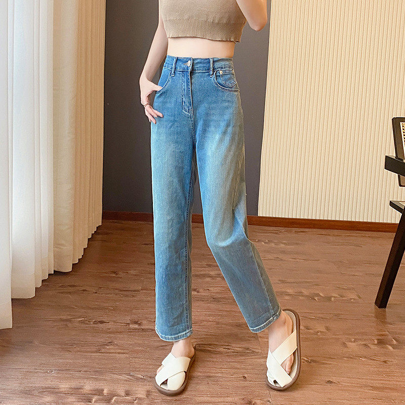 秋季新款大码弹力直筒显瘦胖妹妹mm梨形身材老爹裤,女装/女士精品,大码裤装,淘宝优惠券,粉丝福利购,淘宝优惠卷