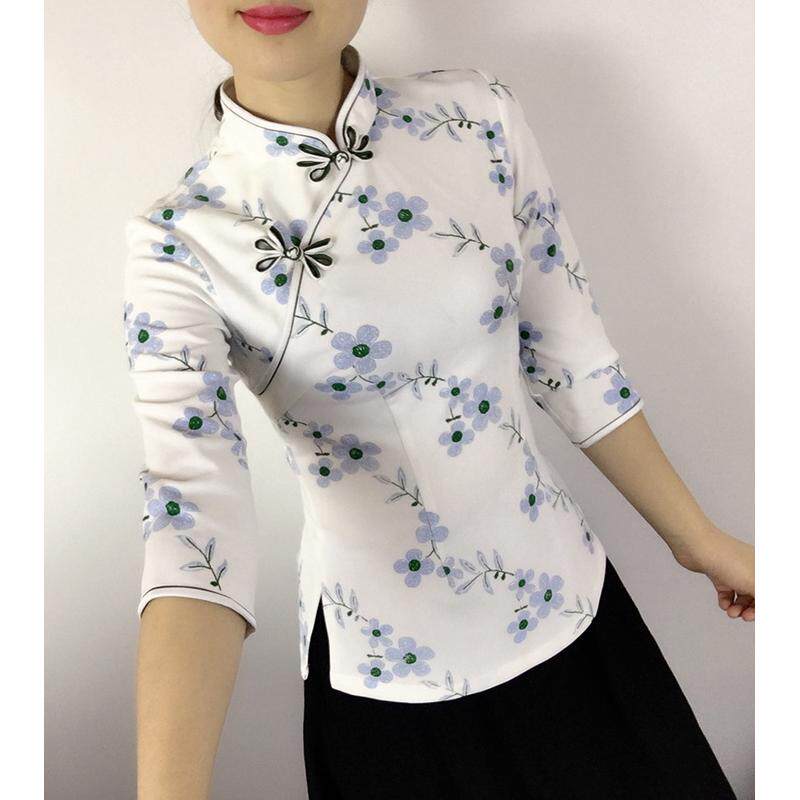 傲雪屋名国风文艺改良中袖中式显瘦女茶艺服