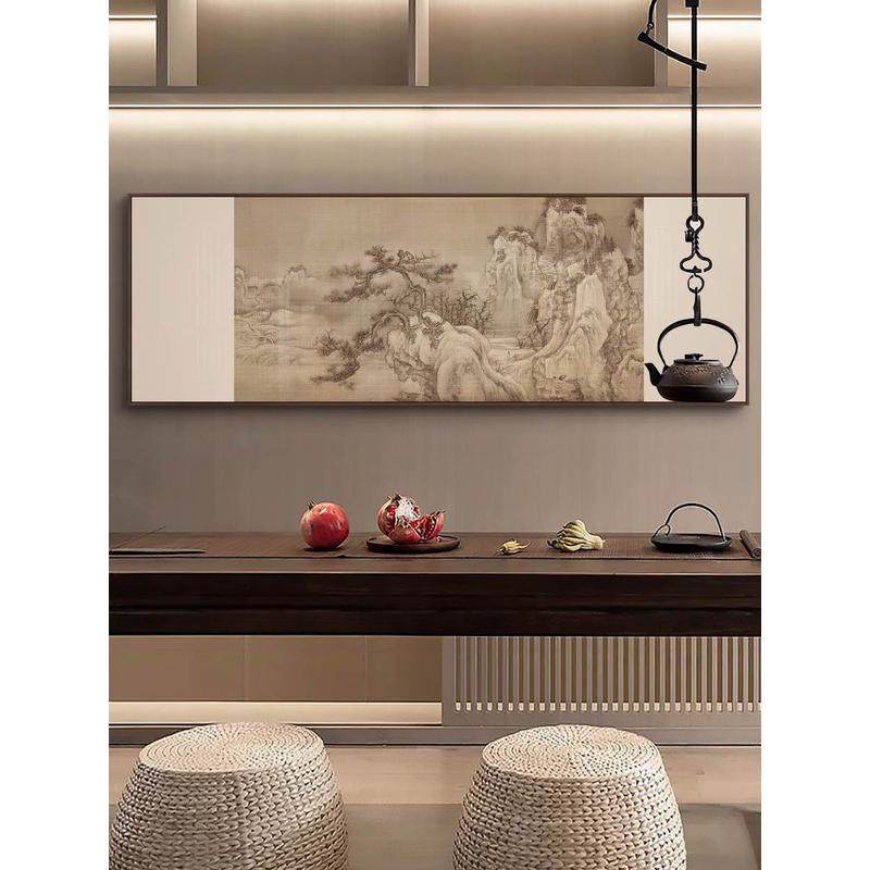 新中式苍松望山客厅餐厅装饰画茶室民宿软装挂画酒店别墅横幅壁画,家居饰品,现代装饰画,淘宝优惠券,粉丝福利购,淘宝优惠卷
