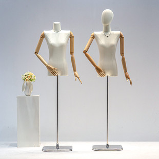 实木挂件手平肩小胸模特道具全身人体服装店模特架子展示架