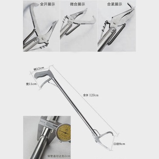 加厚不锈钢钳黄鳝夹器夹夹器尖嘴钳75弯普通