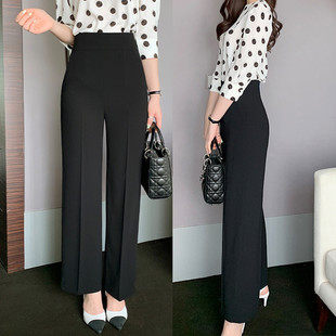 2023韩版包臀直筒长裤新款时尚职业休闲春夏口袋裤女
