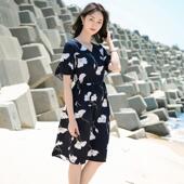 收腰显瘦喇叭袖 碎花棉绸女2020年夏装 新款 沙滩海边度假