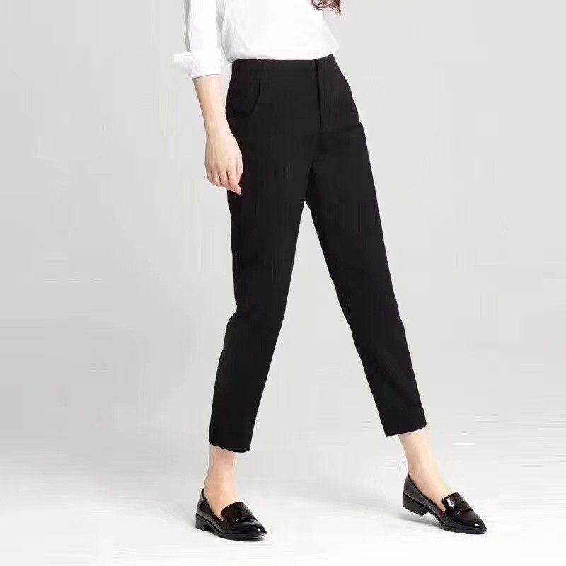 春夏季 重磅女士裤九分裤西裤直筒中腰黑色薄款显瘦,女装/女士精品,西装裤/正装裤,淘宝优惠券,粉丝福利购,淘宝优惠卷