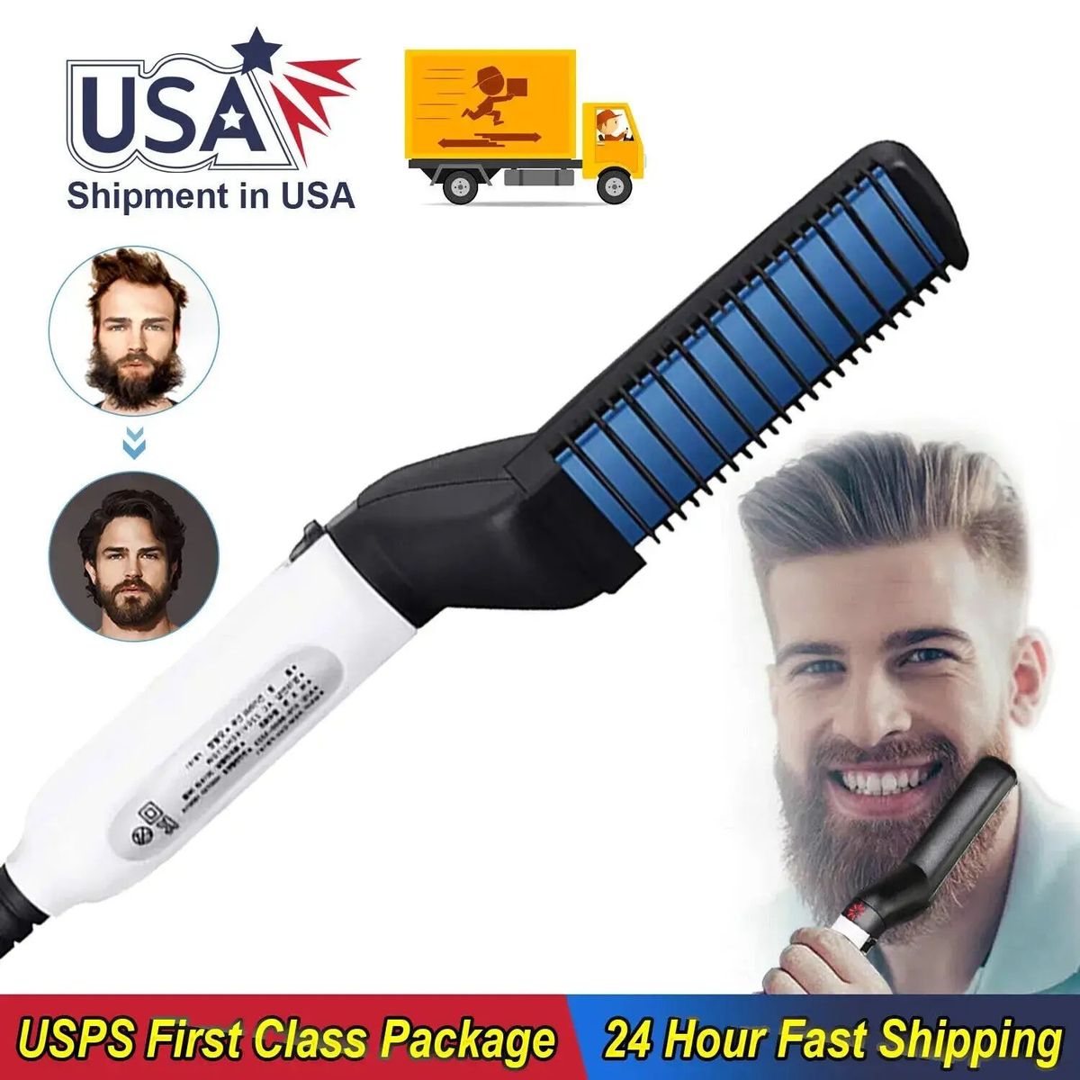 Men Beard Straightener Hair Straightener For Men Multifuncti