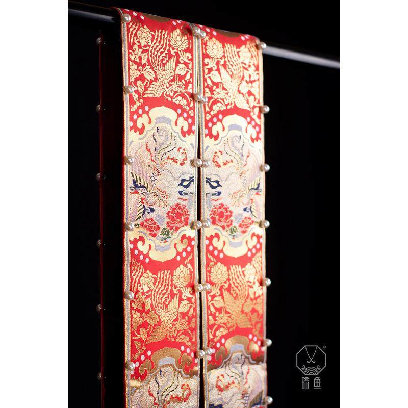 琉鱼 霞帔汉婚配大衫圆领袍仿妆花钉珠红绿国风,女装/女士精品,汉服上装,淘宝优惠券,粉丝福利购,淘宝优惠卷