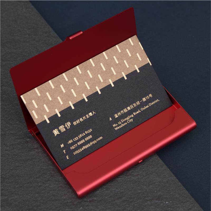 名片盒子男商务女士精致高档超薄便携式随身卡片名片夹收纳卡包