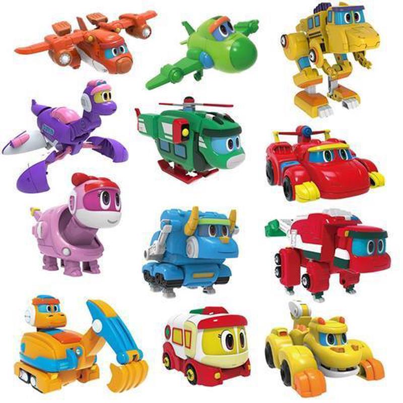 Newest ABS Min Deformation Gogo Dino Action Figures REX Tran