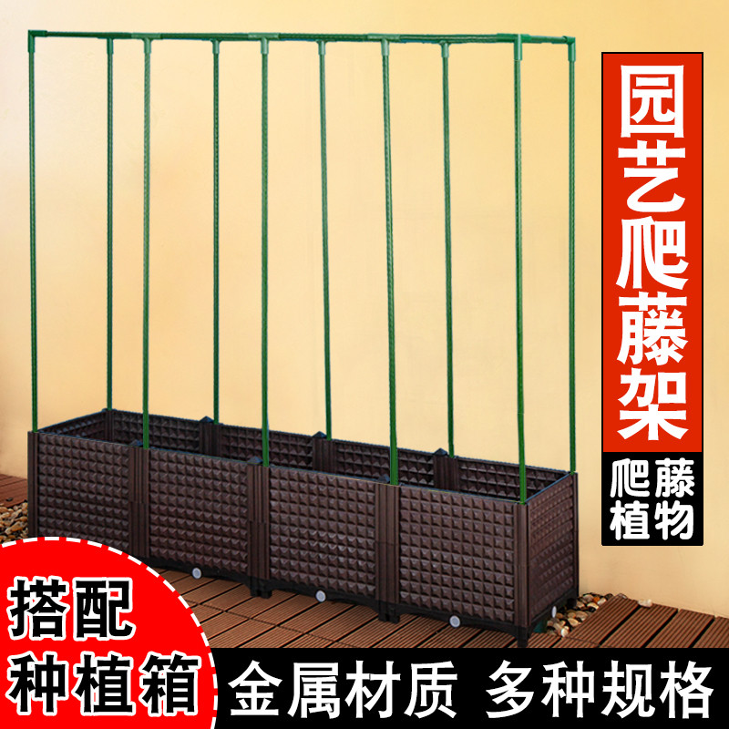 新款H型阳台蔬菜种植爬藤架家庭园艺环保爬藤架子 直杆支架直排款