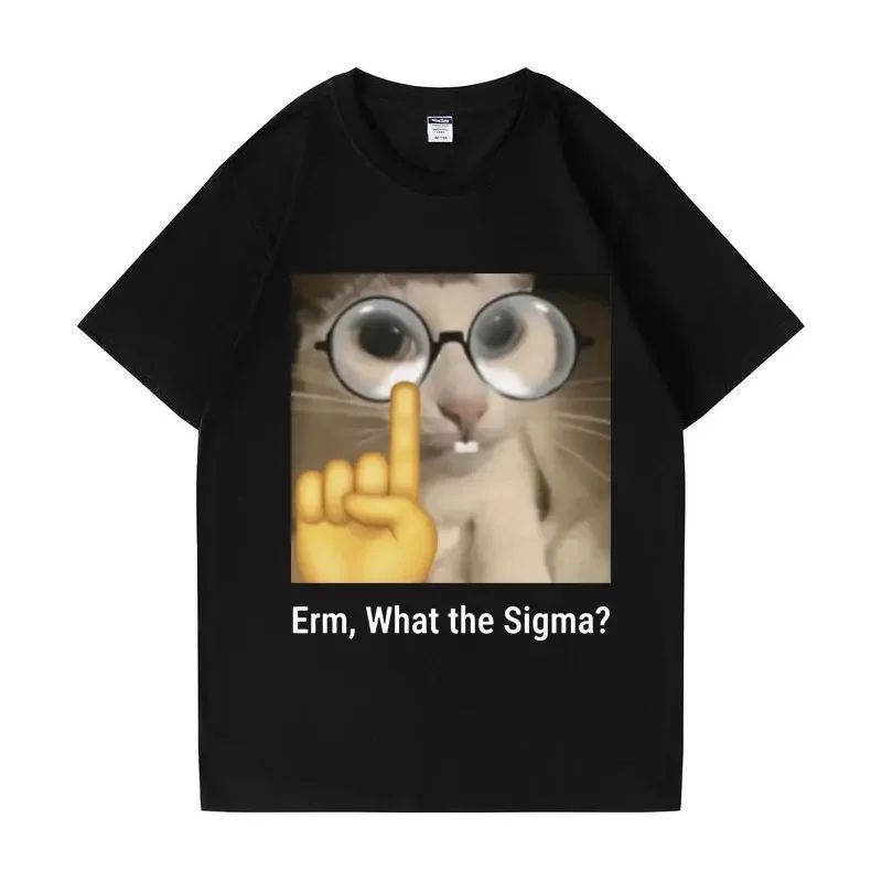 Erm, what Sigma? Funny Meme T-shirt For Men Women Silly Cat