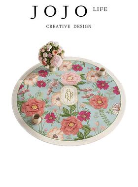 JOJO'S L. PD.unless.圆形餐桌垫桌布美式防油防水保护垫丨