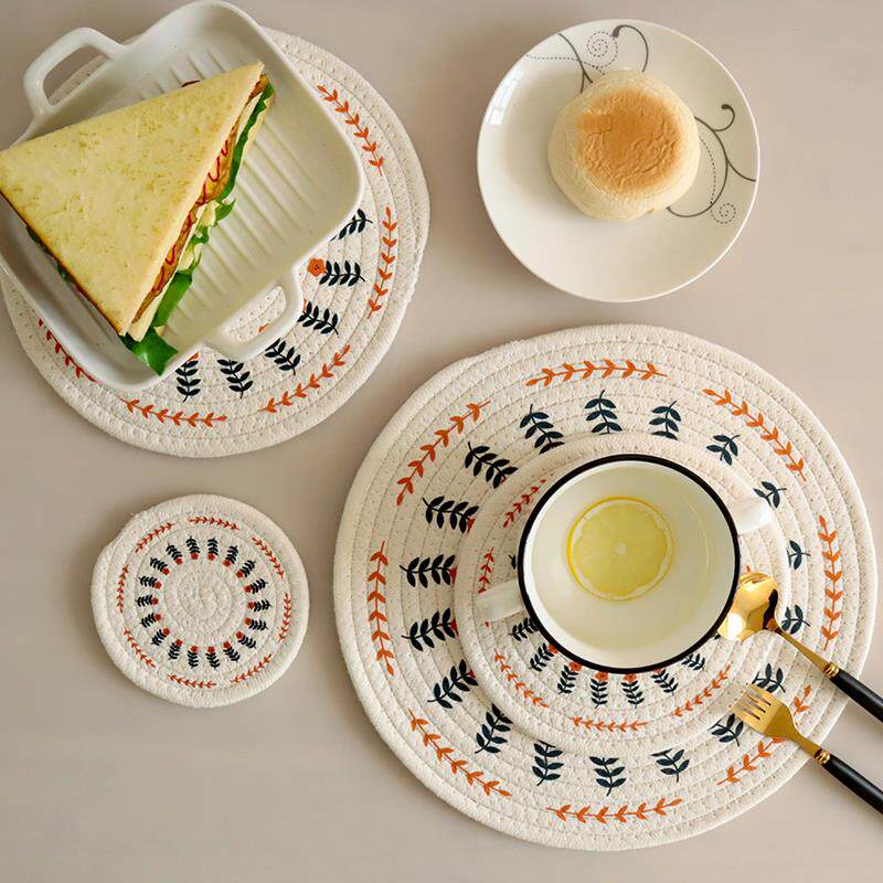 圆棉垫杯垫隔热垫餐桌垫厨房防烫垫碗垫子锅垫盘子餐垫简约餐盘垫