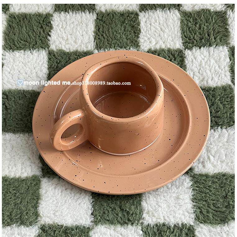 走失的blue 法式泼墨餐具高级感甜品盘早餐盘陶瓷平盘杯盘套装