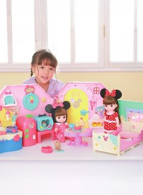 芮咪和莎奈Remin Solan梦想之家大别墅艾莎安娜白雪公主咪露换装