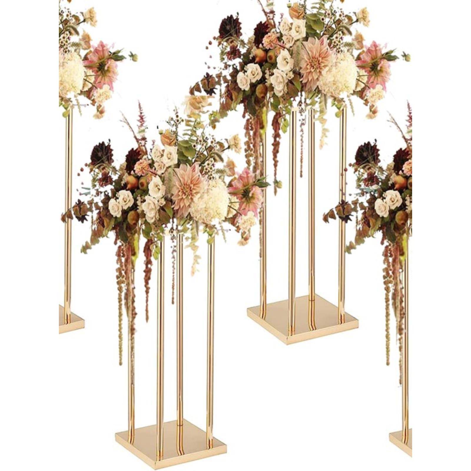 婚礼道具锻铁电镀黄金几何路指南生日派对婚礼酒店西餐厅桌面花具