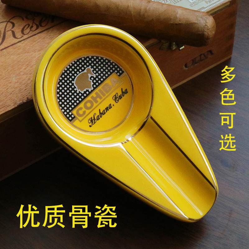 雪茄烟灰缸创意个性时尚陶瓷金属便携式家用雪茄烟缸雪茄专用