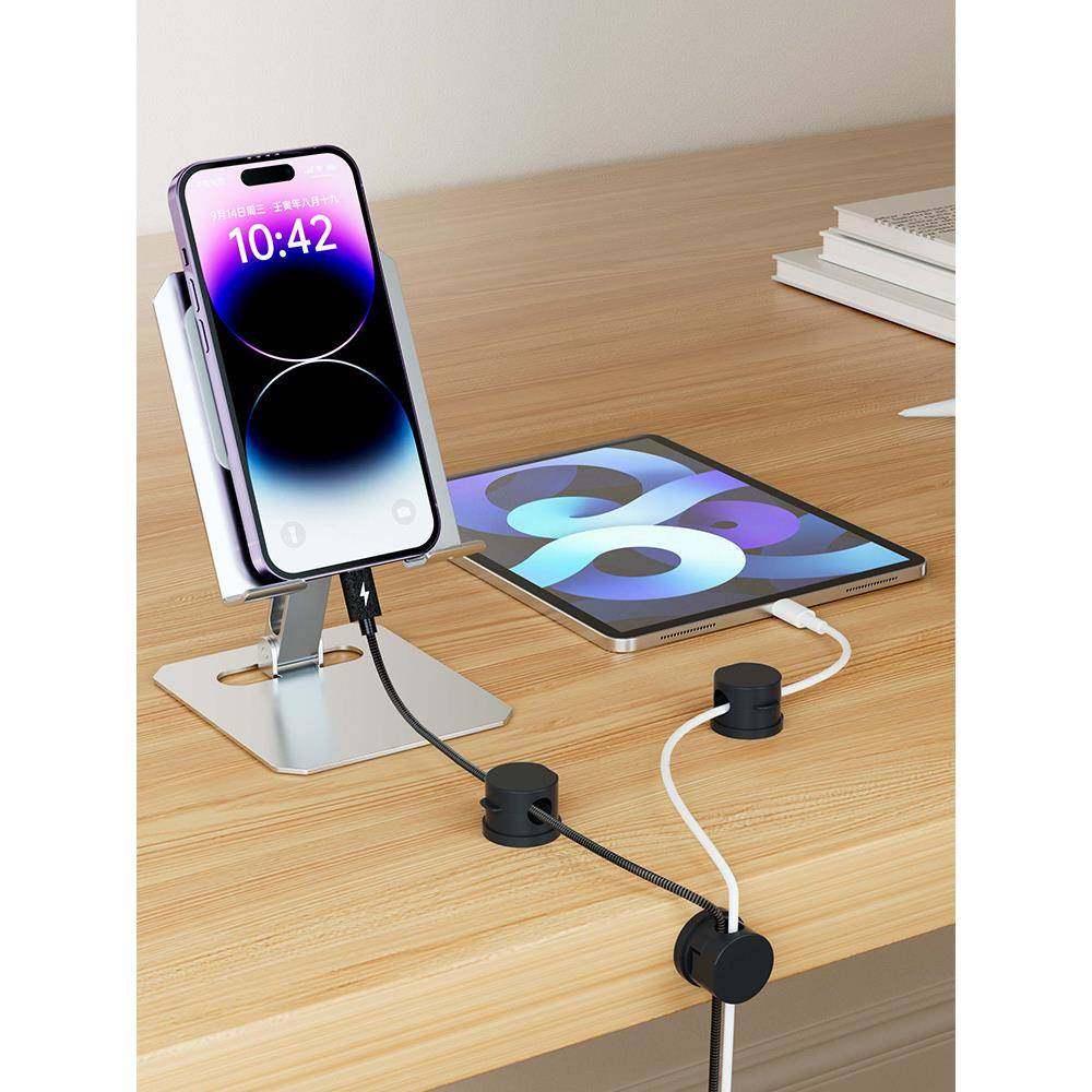 磁吸理线器桌面收纳数据线固线器整理集线手机充电线夹网线固定器