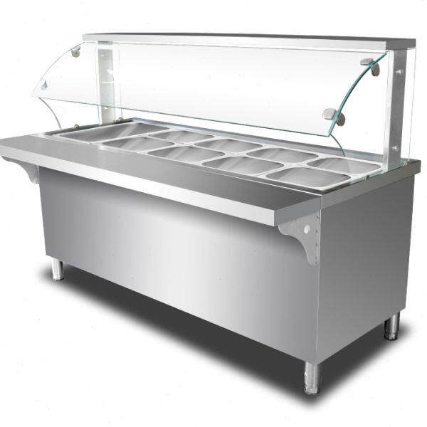 保温售饭台商用快餐车玻璃罩加热不锈钢保温汤池蒸菜台快餐保温台