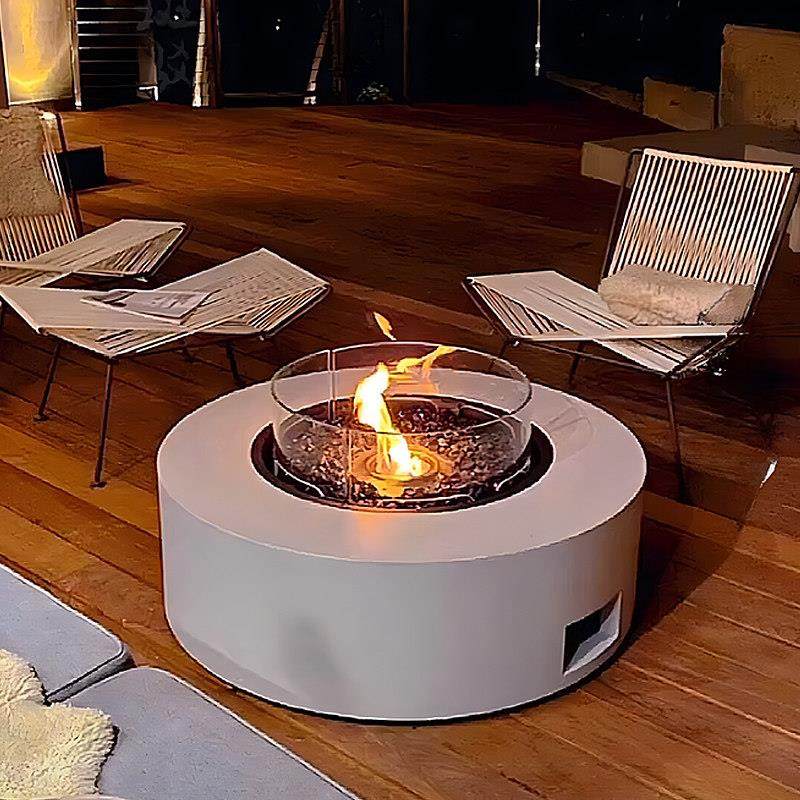 户外壁炉烧燃气真火家用取暖器别墅客厅烧酒精彷真火室内茶几装饰